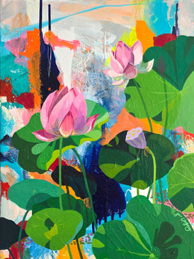 Jin Chyung, Lotus Garden 2 - Original Painting