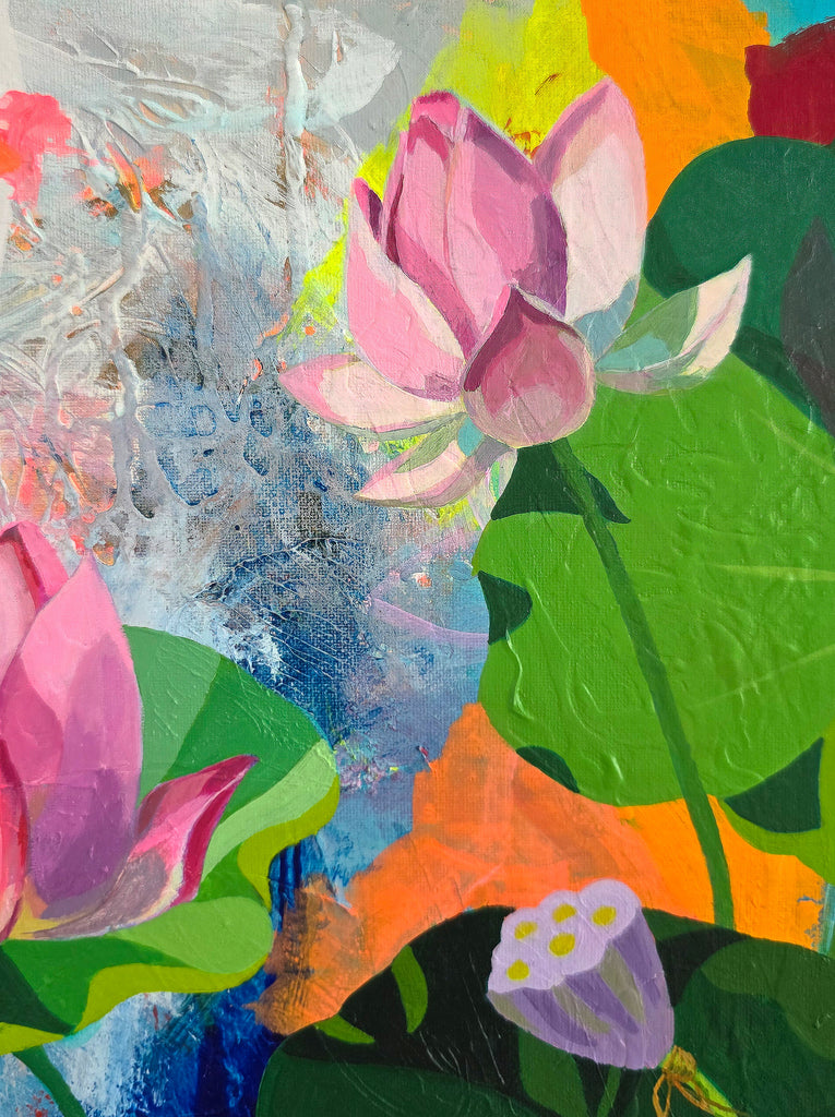 Jin Chyung, Lotus Garden 2 - Original Painting