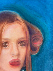 Maria Titan mixed media portrait original art