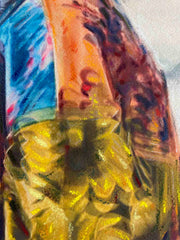 Maria Titan mixed media portrait original art