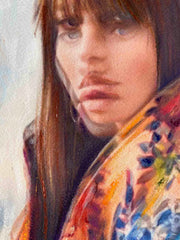 Maria Titan mixed media portrait original art
