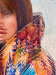 Maria Titan mixed media portrait original art