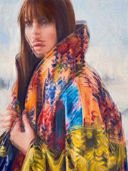 Maria Titan mixed media portrait original art