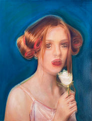 Maria Titan mixed media portrait original art