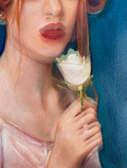Maria Titan mixed media portrait original art