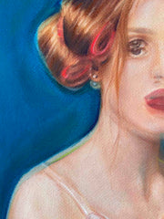 Maria Titan mixed media portrait original art