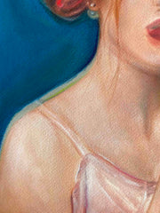 Maria Titan mixed media portrait original art