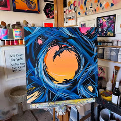 Michael Carini, I Am Not Where I Am Going...But I Will Get There (Infinool) - Original Painting