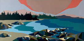Original art landscape painting west coast landscape