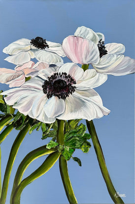 Neena Buxani original art floral paintings