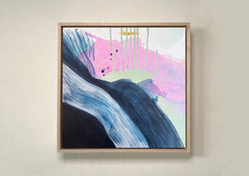 Nicolle Cure, Pink Mint Moon 1 - Original Abstract Painting