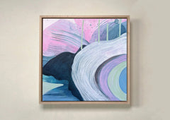 Nicolle Cure, Pink Mint Moon 2 - Original Abstract Painting