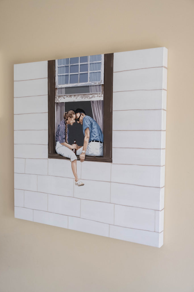 Phil Bower, Hanging Out At Newport - Original Painting