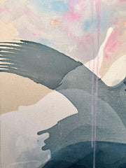 Abstract art on canvas affordable painting for home decor in soft pastel colors