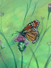 Dawn Howell, Monarch on Thistle - Original Painting