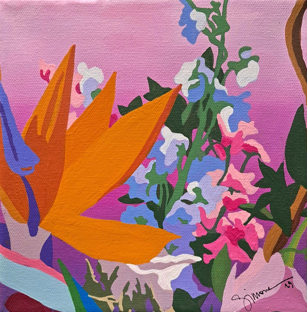 Simone Bailey Campbell, Pink Joy Small - Original Painting