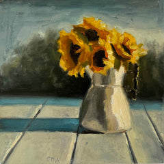 Piya Samant sunflower oil painting 