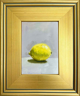 Piya Samant lemon painting gold frame
