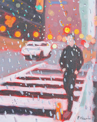 Poonam Khanna, Rainlit Boulevard 3 - Original Painting