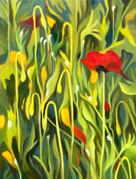Rebecca Bender, Poppy Party - Original Painting