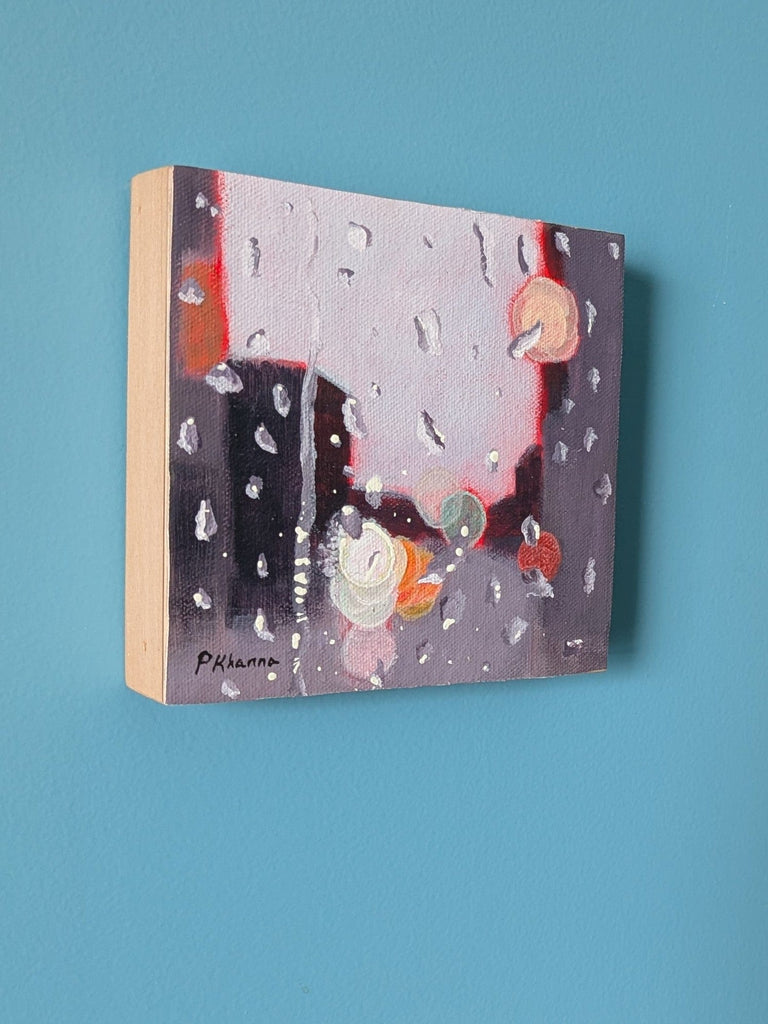 Poonam Khanna, Rain-Soaked Boulevard 6 - Original Painting