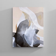 Abstract art contemporary affordable painting on a gray background
