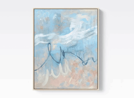 Nicolle Cure, Cotton Candy Sky 1 - Original Abstract Painting