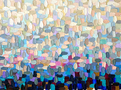 Colorful abstract painting affordable contemporary art with pastel shades