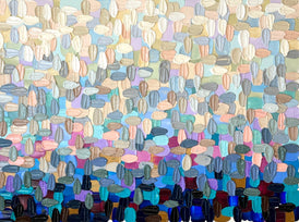 Colorful abstract painting affordable contemporary art with pastel shades