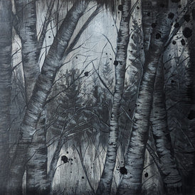 Sophie Adair monochromatic landscape oil paintings