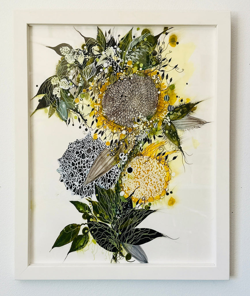 Jenny Brown, Street Sunflowers - Original Collage