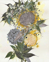 Jenny Brown, Street Sunflowers - Original Collage