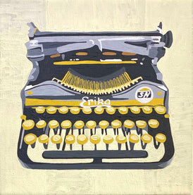 Tara Barr original art typewriter paintings