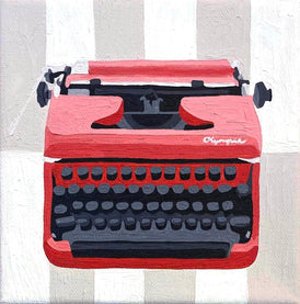 Tara Barr original art typewriter paintings