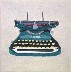 Tara Barr original art typewriter paintings