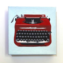 Tara Barr original art typewriter paintings