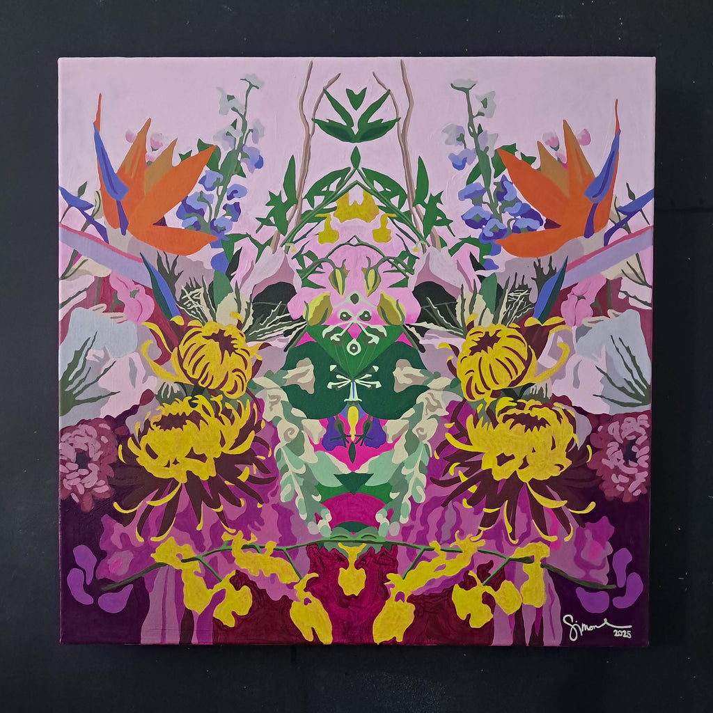 Simone Bailey Campbell, These are your flowers in Sweet Joy - Original Painting