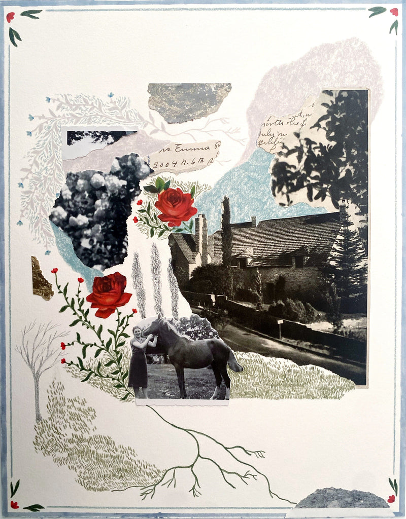 Twiggy Boyer, Springtime Thorns - Original Collage