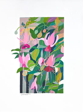 Jin Chyung, Twilight Fuchsia - Original Painting