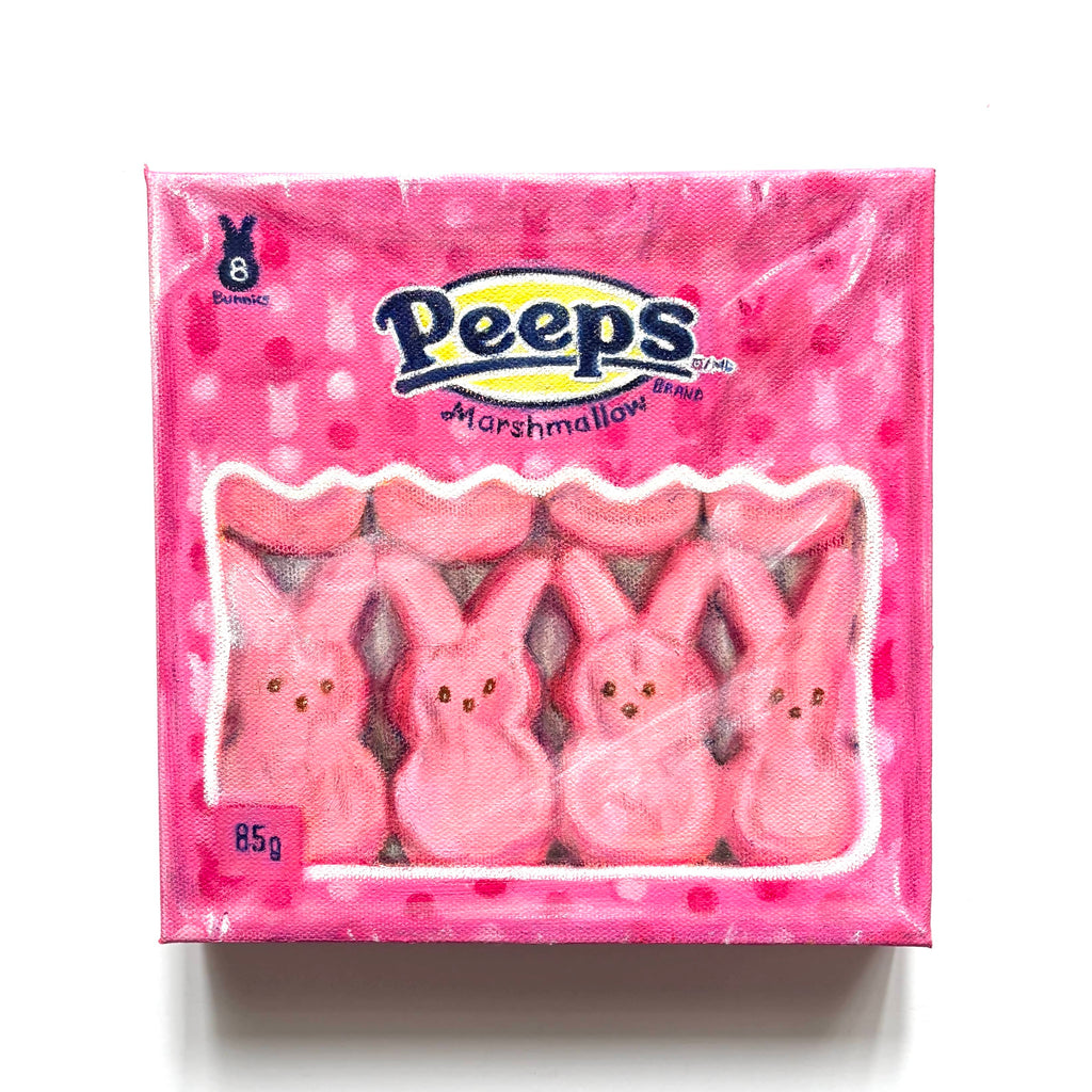 Haley Marfleet, Peeps Pink Bunnies - Original Painting