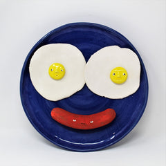 Nikki Lau, Egg and Sausage Plate - Original Artwork
