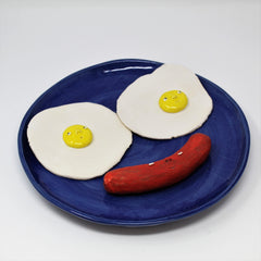 Nikki Lau, Egg and Sausage Plate - Original Artwork