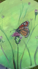 Dawn Howell, Monarch on Thistle - Original Painting
