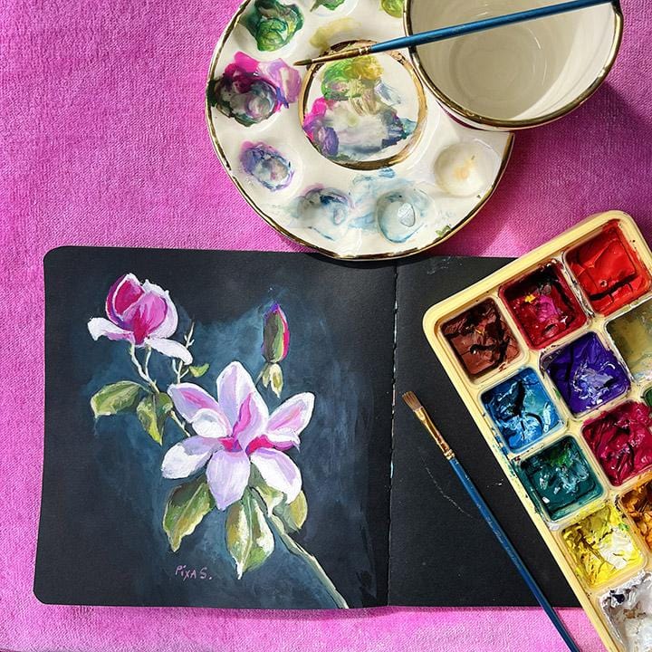 Piya Samant Art Original Abstract Floral Paintings